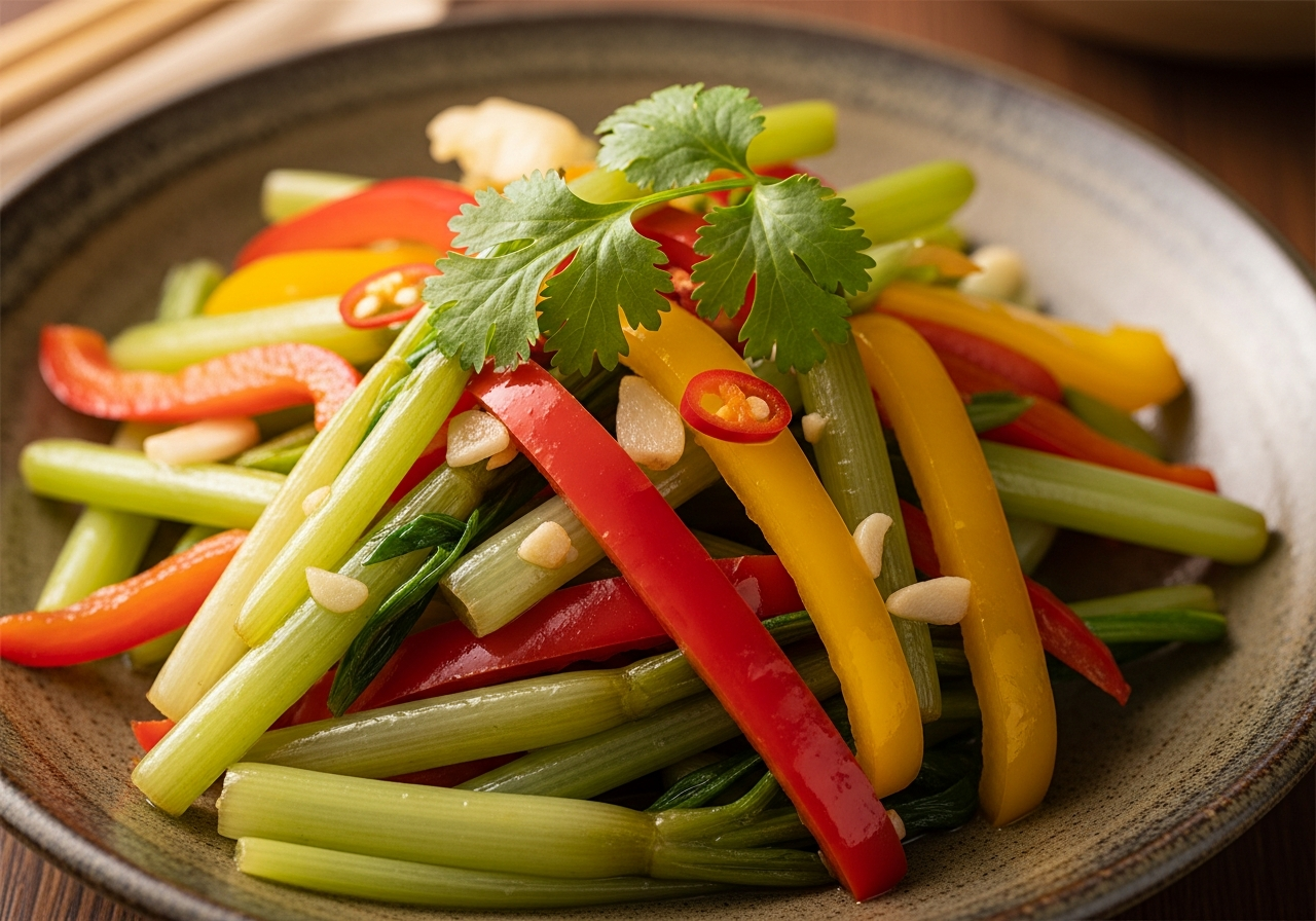 Hoa huệ xào ớt chuông