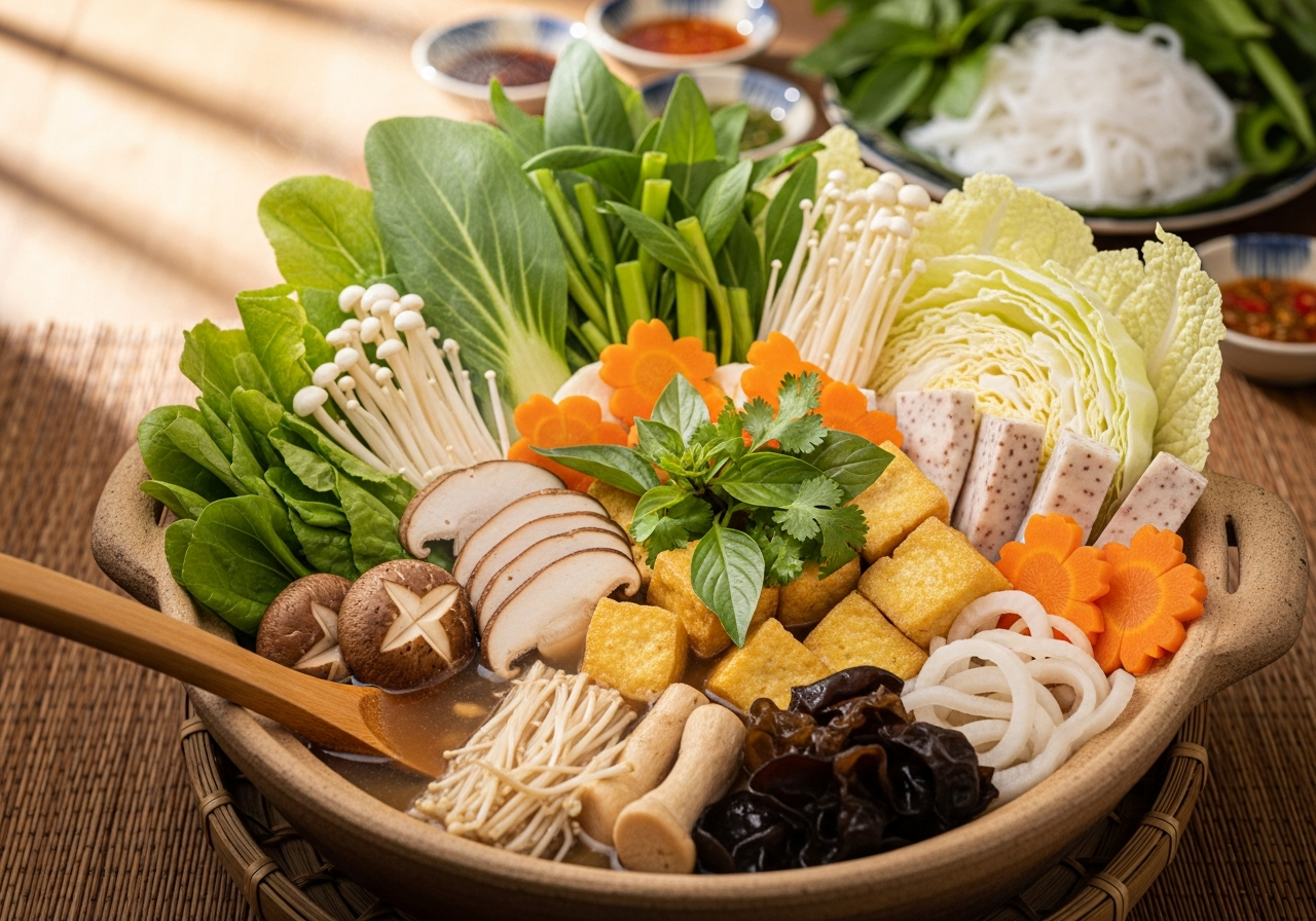 Lẩu nấm chay thập cẩm