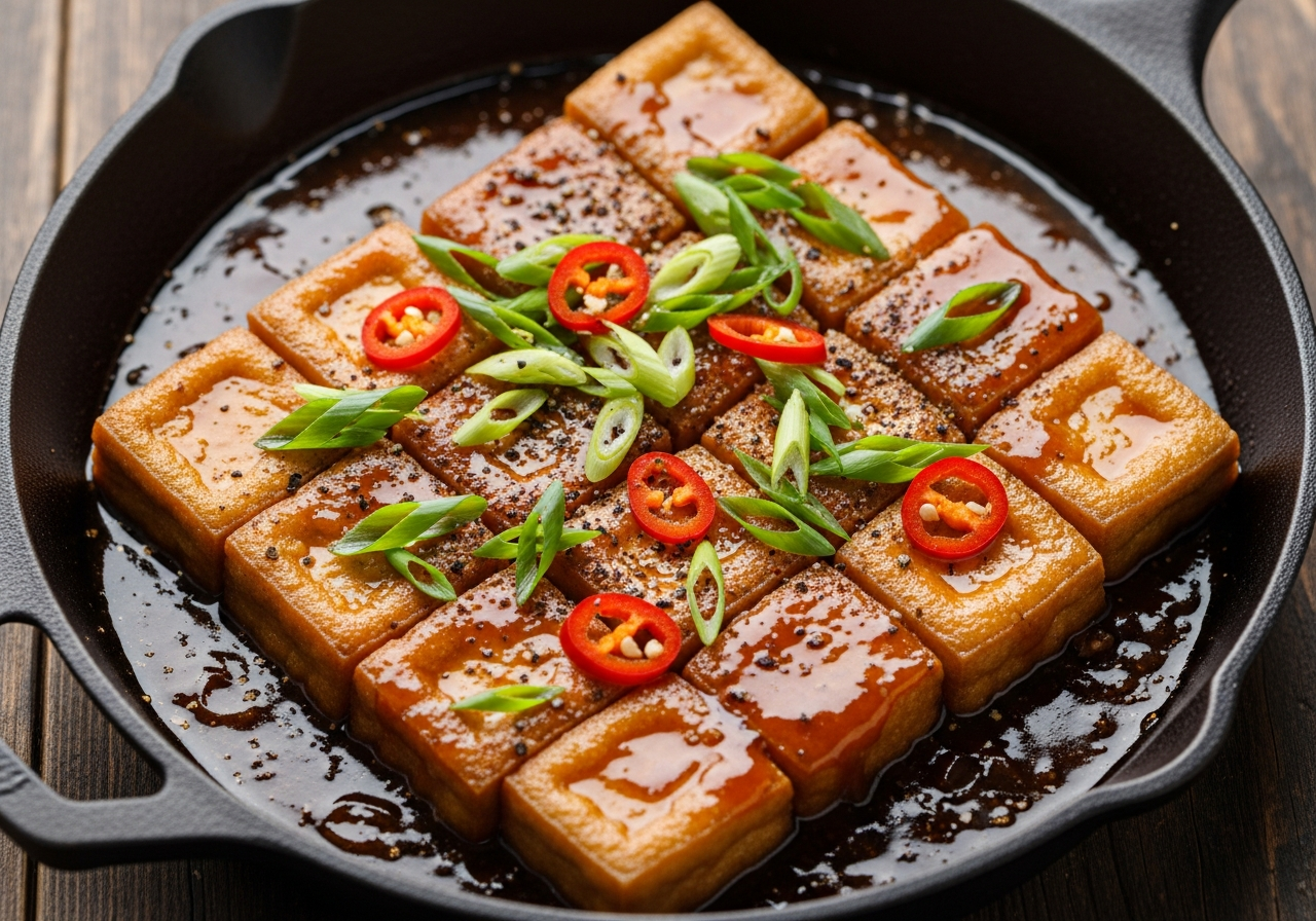Đậu hũ kho nước dừa